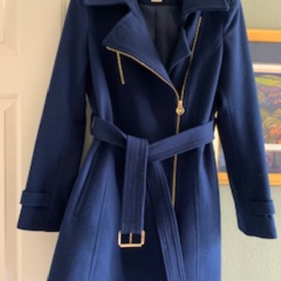 michael kors wool trench coat